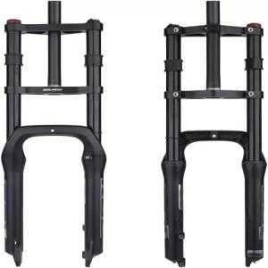 볼라니 바이크 서스펜션 포크 20인치 4.0 타이어 더블 숄더 스노우 비치 MTB 팻 110mm 여행 스트레이트