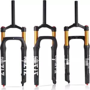 ZTZ 26 4.0인치 뚱뚱한 타이어 MTB 에어 서스펜션 포크 - 초경량 리바운드 조정 프론트 120mm 여행 간격