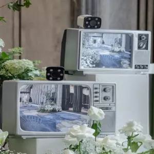 레트로TV 카메라 소품 촬영 엔틱 옛날 티비 인테리어 14인치 TV USB