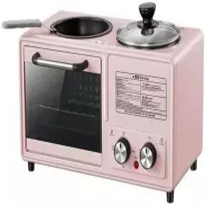 MVNOIRE 가정용 전기 쓰리 인 브렉퍼스트 머신 빵 오븐 후라이 프라이팬 전골 찜기