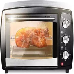 정밀 온도 제어가 가능한 미니 32L 전기 오븐 100-250°C 및 0-60분 타이밍 1500W 이중 레이어 다기능 열풍