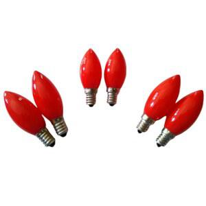 촛대전구 AC220V 2W E12 E14 레드 전구 연꽃 촛대 램프 LED 촛불 조명