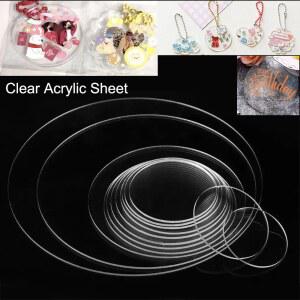 디스크 시트 투명 플렉시 유리 300MM 플라스틱 100 6MM 공예 홀더 라운드 도구 THK 직경 플레이트 DIY