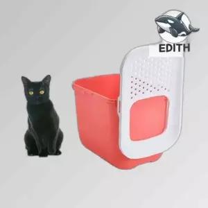 핑크 고양이 모래 방지 화장실 편안한 탑엔트리