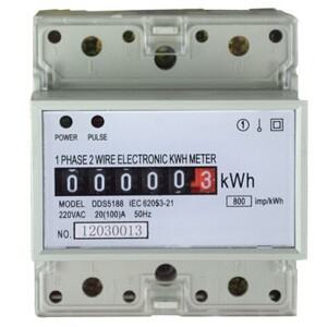 1040A 딘 레일 kwh 미터 220V230V 50HZ 단상 아날로그 기계식 레지스터 단계 와트 시간 에너지 모니터