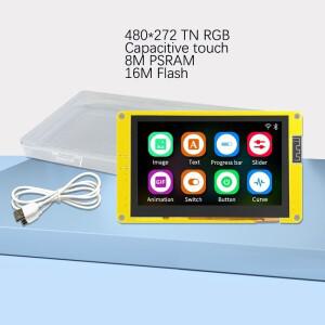 ESP32-S3 4.3 인치 480x272 스마트 디스플레이 화면 HMI 8M PSRAM 16M 플래시 Arduino LVGL WIFI 및 Blueto