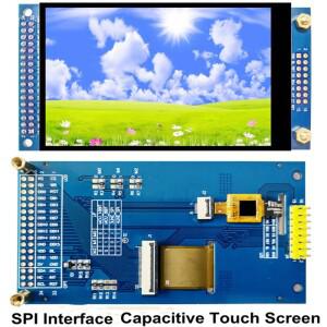 IPS TFT LCD 정전식 터치 스크린 PCB 보드 ST7796 드라이브 IC GT911 320RGBx 480 SPI16 비트 병렬 인터페