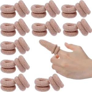 Ymapinc 20Pcs 면봉 재사용 가능한 통기성 탄력 손가락 끝 붕대 압축 슬리브 핑거 글러브 보호대 정원