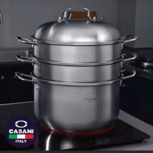 까사니 쿠치나 IH 3단 찜솥 36cm 찜냄비 찜솥 찜기 양수 냄비