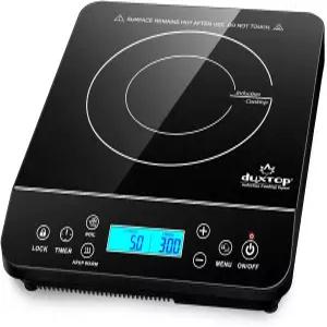 Duxtop 휴대용 인덕션 쿡탑 LCD 센서 터치가 있는 카운터탑 버너 핫 플레이트 1800와트 블랙 9610LS