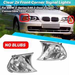 BMW 호환 E46 2도어 1998-2001 63126904299 63126904300 왼쪽 오른쪽 회전 신호 깜박이 측면 코너 라이트