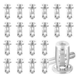 20PCS M4 도어 알루미늄 앵커 앵커 고정 강관 세트 20 금속 중공 클래딩용 캐비티