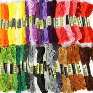 왁스실 8PCS 여러 가지 빛깔의 비슷한 DMC 바느질 자수 SKEINS 키트 크로스 코튼 치실