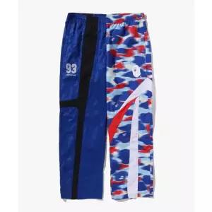 BAPE 스필릿 릴렉스드 핏 트랙 팬츠M BLUE 436735