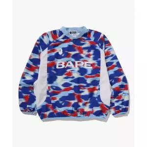 BAPE 스크린 카모 풋볼 로고 릴렉스드 핏 크루넥 스웨트셔츠M BLUE 436744