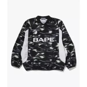 BAPE 스크린 카모 풋볼 로고 릴렉스드 핏 크루넥 스웨트셔츠M BLACK 436745