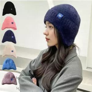 [룽스_62]필수 캐주얼룩 따뜻 이어 레옹모자 비니 모자
