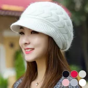 [룽스_62]털안감 니트 짜임 중년여성모자 베레모 URD-432