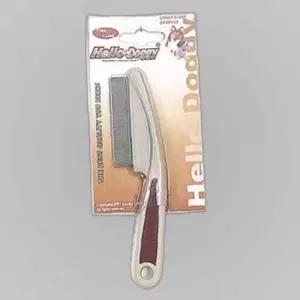 헬로도기 꼬마 일자빗 참빗 자루형 미용 애견 브러쉬