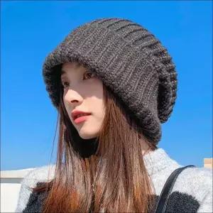 [룽스_62]니트비니 겨울모자 루즈핏 방한 여자모자 비니