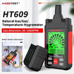 HT609 전문가용 가스 누출 감지기 50-1000PPM 가연성 천연 메탄 테스터 (음향 및 시각 경보 포함)