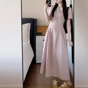 [아리엘스타일]셔링라인 여리실루엣 롱플레어원피스 오벨린롱원피스
