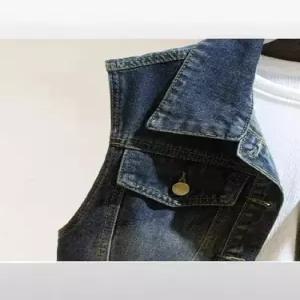 데님 여사친 조끼 빅사이즈 봄가을 노멀 슬림핏 숏 민소매 나시 CH3