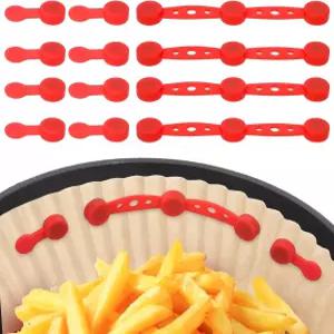 에어프라이어 자석 실리콘 버클 라엘르 12 PCS 마그네틱 양피지를 고정하는 라이너 액세서리를 태우는 종이