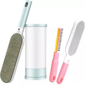 조이어라이브 2PCS 보풀 브러시 세탁용 캣독 헤어 리무버 침대 소파 코트용 셀프 클리닝 롤러보다 더 좋은
