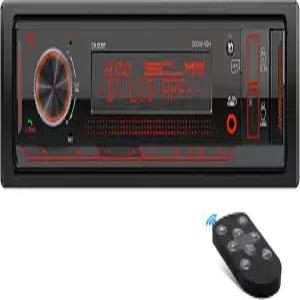 싱글 딘 블루투스 해상 라디오 - 대시 카 스테레오 리시버 AM FM 튜너 LCD 디스플레이 SD AUX-in USB 고속