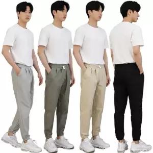 여름 린넨바지 M~4XL 빅사이즈 면바지 밴딩 조거팬츠 조거팬츠 슬랙스 (WBC2D49)