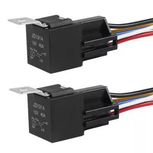 자동차 트럭 밴 모터사이클 보트용 색상 라벨 와이어가 있는 하네스 12V 40A 5핀 SPST 소켓이 장착된 DANN