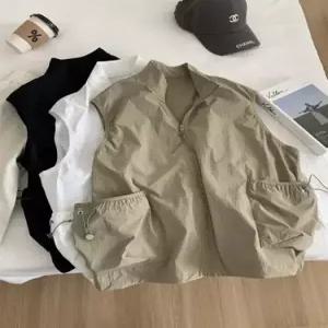 여친 빈티지 집업 얇은 추천각 포켓 차이나 기능성 카디건 속건성 봄여름 조끼 OOTD2