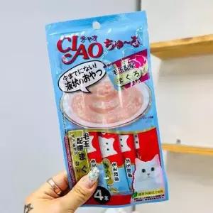 (ABM도매콜) 챠오 이나바 고양이 츄르 14gx4P 헤어볼참치