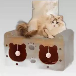 고양이 동굴 스크래쳐 아오키 1P 숨숨집 발톱관리