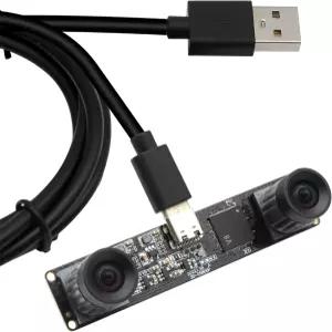 SVPRO 210fps 모노크롬 글로벌 셔터 USB 카메라 모듈 - 듀얼 렌즈 동기화 블랙/화이트 800P 라이트번