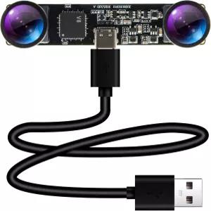 QILLOVE 1200P 글로벌 셔터 USB 카메라 고속 120fps 3D VR 스테레오 듀얼 렌즈 로봇 얼굴 인식 및 산업용