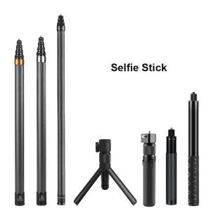 인스타360 X5 X4 X3 액션 카메라용 연장 폴 모노포드 셀카봉, 고프로 13 12 11 10 DJI 6 5Pro 3용 삼각대