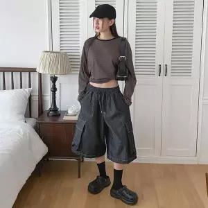 [하프클럽/셀러허브_여성트랜드패션]여성용 허리밴드 2WAY 그런지 청반바지