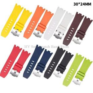 로얄 오크 15400 15703에 대 한 27mm 30mm 고무 시계 밴드 GA2100 스트랩에 남자 여자 스포츠 손목 다이빙