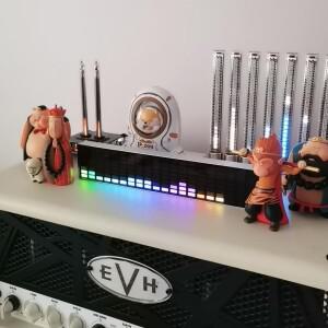 160 매직 컬러 LED 도트 매트릭스 음악 스펙트럼 디스플레이 레벨 표시기 리듬 앰비언트 라이트 디지털 시