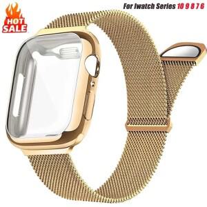 밀라노 케이스 + apple 호환 Watch 밴드 용 스트랩 울트라 49MM 41mm 38 TPU 스크린 Iwatch Series10 9 8 7