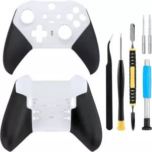 Xbox 엘리트 시리즈 2 컨트롤러용 전면 및 후면 하우징 쉘 교체 키트 - 페이스플레이트 그립 커버 수리