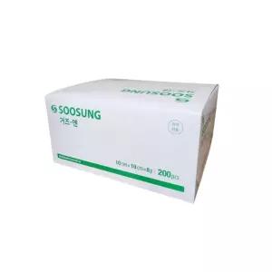 비멸균 8겹 접은거즈 정사각 절단 10x10cm 200p 찰과상소독 의원 간호사 상처 병원거즈 삼출물
