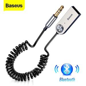 마이크 Baseus Aux 블루투스 어댑터 동글 케이블 자동차용 3.5mm 잭 Bluetooth 5.0 4.2 리시버 스피커, 음