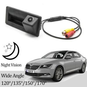 CCD HD 트렁크 핸들 후면보기 카메라  Skoda Superb MK3  자동차 백업 역방향 주차 모니터