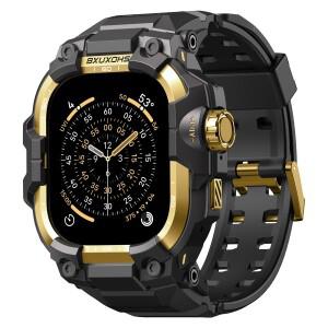 애플 호환 워치 밴드 울트라 3/2 49mm TPU 메탈 커버 전술 팔찌 아이워치 시리즈 11 10 9 8 7 6 5 SE용 케