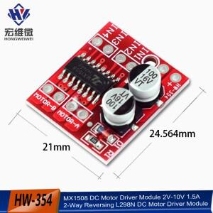 1-10피스 MX1508 DC 전동 드라이버 모듈 2V-10V 1.5A 양방향 반전 PWM 속도 듀얼 H 브리지 스테퍼 보드 L29