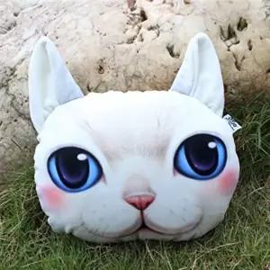 고품질 X-DOLLS 차량용 목쿠션 베개 XD118T애기화이트 헤드쿠션 자동차악세사리 W109CB3