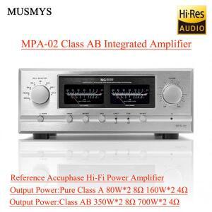 MUSMYS-MPA-02 클래스 A 및 B 350W 고출력 하이파이 인티앰프, 톤 지원 리모컨 기능이 있는 완전 밸런스드